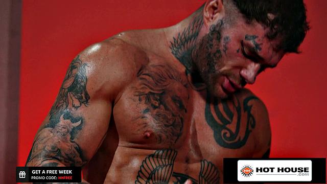 HotHouse - Red Hot Tattooed Hunk Shoves His Cock Into Sweaty Jock's Tight Ass