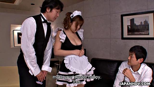 Maid Nene Azami satisfying fantasies