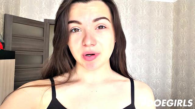 Steamy solo with a brunette Hottie