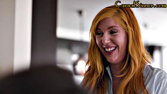 Lesbo ginger pussylicking her BFFs