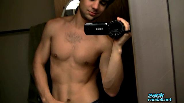 Zack Randall Strokes Cock in POV Bathroom