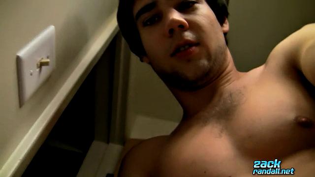 Zack Randall Strokes Cock in POV Bathroom