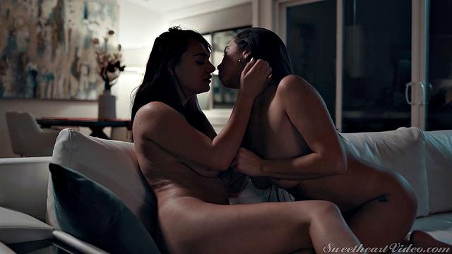 Lesbian Step Sisters Scene 3 - Movie Night