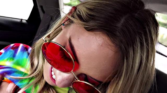 Watch GF Cheat with driver & get her tight pussy stretched in reverse cowgirl