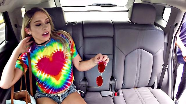 Watch GF Cheat with driver & get her tight pussy stretched in reverse cowgirl