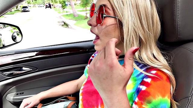 Watch GF Cheat with driver & get her tight pussy stretched in reverse cowgirl