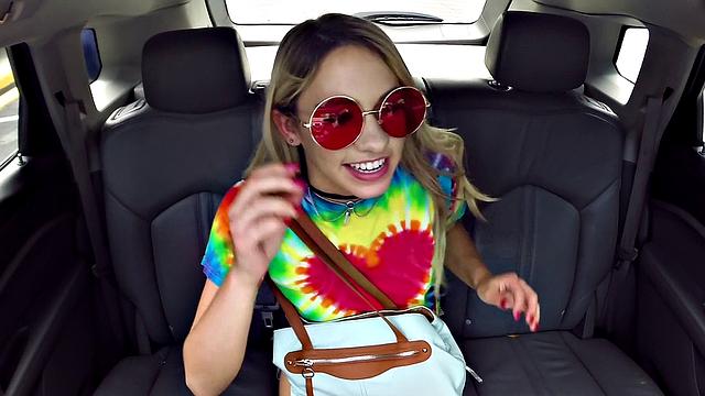 Watch GF Cheat with driver & get her tight pussy stretched in reverse cowgirl