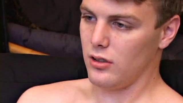 Phil strips off his work clothes and starts stroking his cock to a porn video. He works his slippery dick and fingers his asshole, for added stimulation. After edging himself a few times, Phil cums all over his chest.