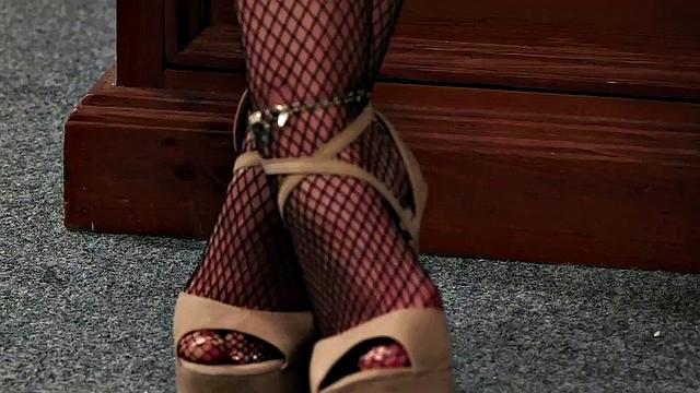 Classy office voyeur teases colleague