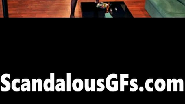 Kinky selfies quickly turn to masturbation on the cold floor