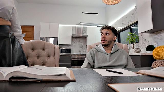 Tutoring Session Becomes Threesome