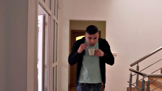 Petite ebony babe banged by roommate after teasing