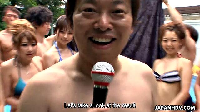 Sweet Japanese babes in a wild orgy