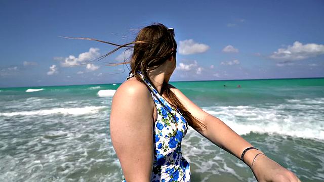 Dani Daniels gets a kinky creampie on the beach after a steamy outdoor session