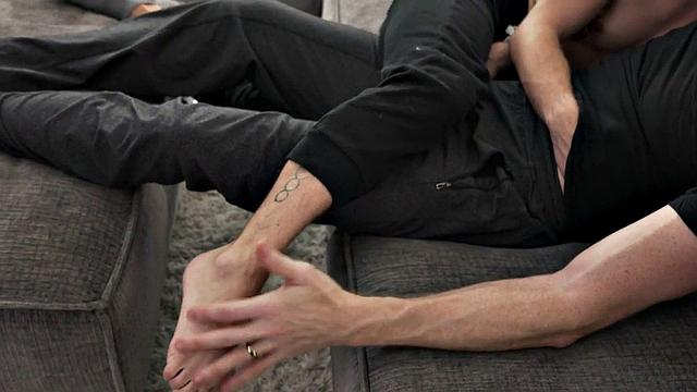 Small inked twink barebacked by gaydaddy in anal hole