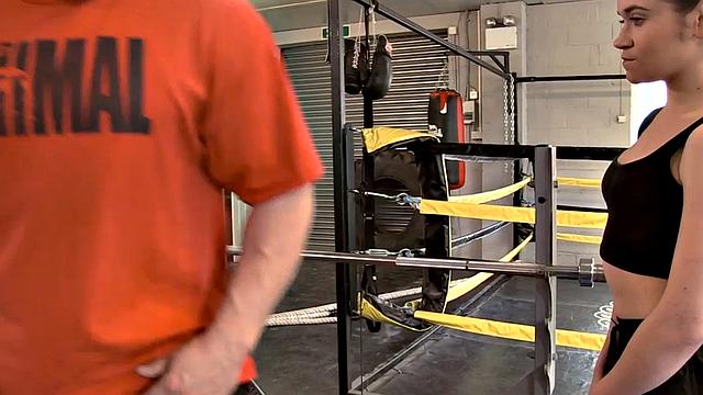 Petite Teen Lucie Bee Gets Plowed by Trainer