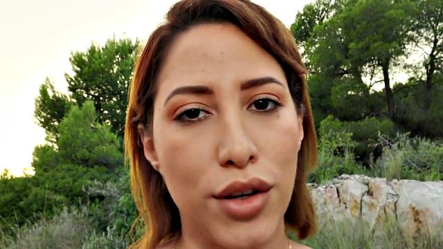 Short guy catches babe masturbating in her car