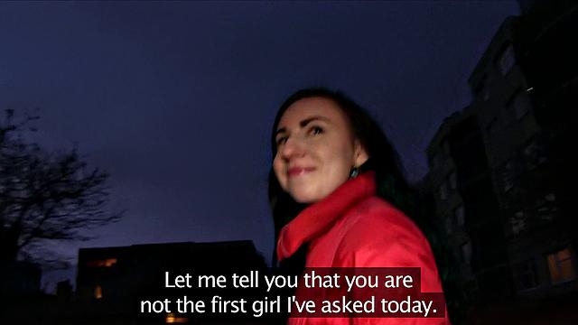 Brunette Takes A Stranger's Hot Cumshot Thinking He's A Talent Agent