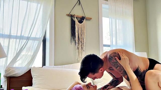 Inked f2m licked by her lover