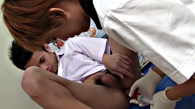 Asian twink barebacked by doctor till cumshot