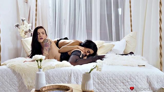 Big tits lesbian and hot Italian teen
