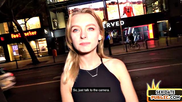 German amateur cutie gets fucked on sex date in hotel room