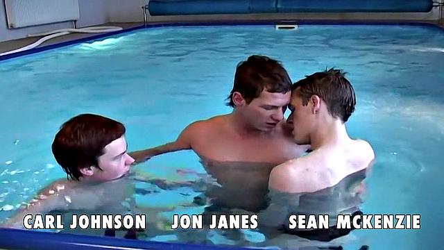 3 Boys Eager for Cock by the Pool - Sean McKenzie, Jon Janes & Carl Johnson