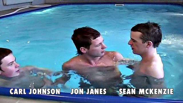 3 Boys Eager for Cock by the Pool - Sean McKenzie, Jon Janes & Carl Johnson