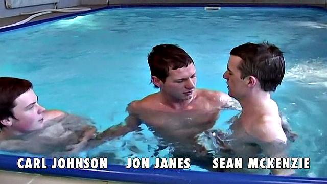 3 Boys Eager for Cock by the Pool - Sean McKenzie, Jon Janes & Carl Johnson
