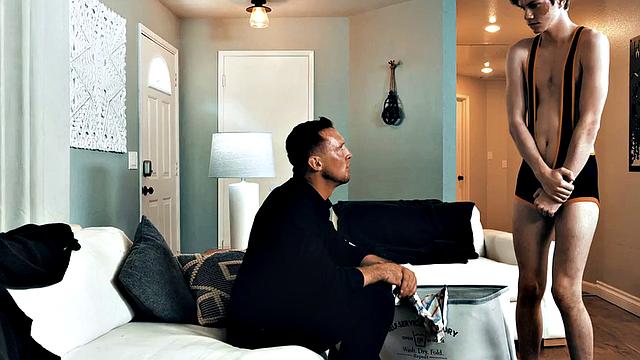 Sexy stepbrother gets fucked in the asshole by naughty gay