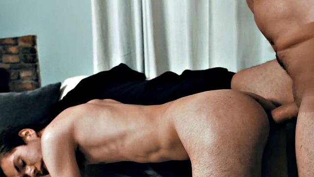 Sexy stepbrother gets fucked in the asshole by naughty gay