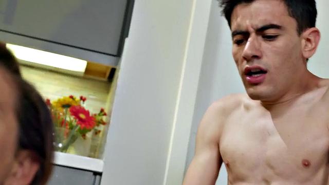 Busty cougar maid rides hung guy after doggy sex