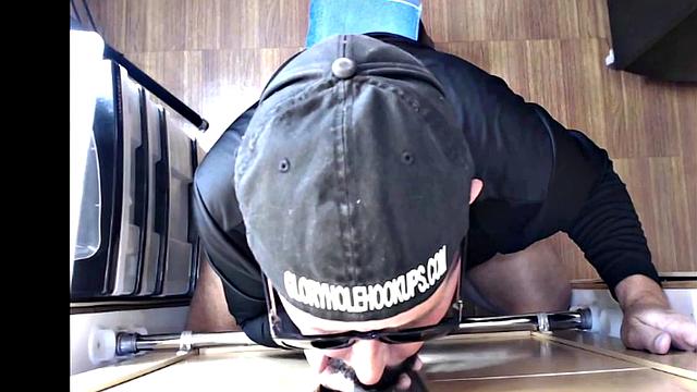 Gloryhole IR DILF barebacked by amateur till cum in mouth