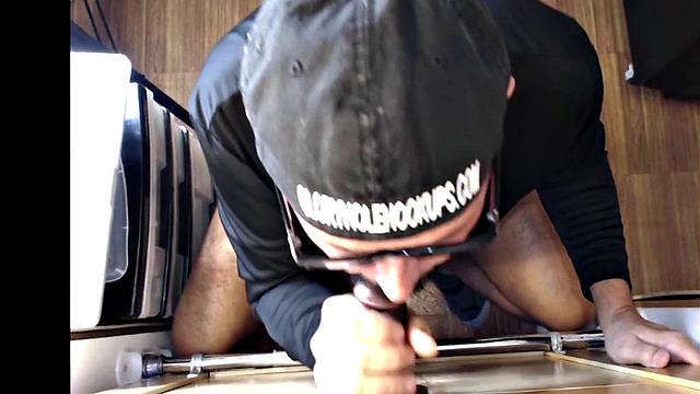 Gloryhole IR DILF barebacked by amateur till cum in mouth