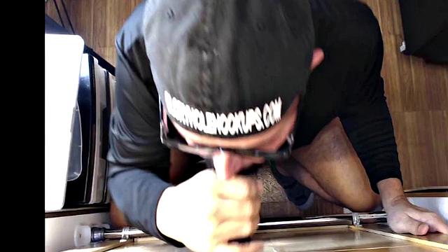 Gloryhole IR DILF barebacked by amateur till cum in mouth