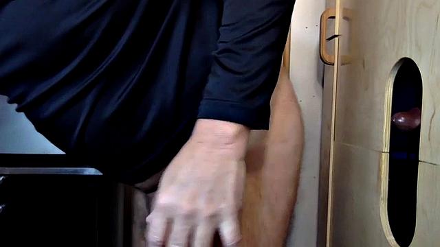 Gloryhole IR DILF barebacked by amateur till cum in mouth