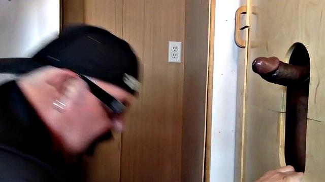Gloryhole IR DILF barebacked by amateur till cum in mouth