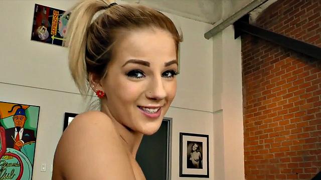 Cockwanking small boobs bae jerks oiled cock in POV