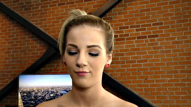 Cockwanking small boobs bae jerks oiled cock in POV