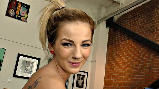 Cockwanking small boobs bae jerks oiled cock in POV