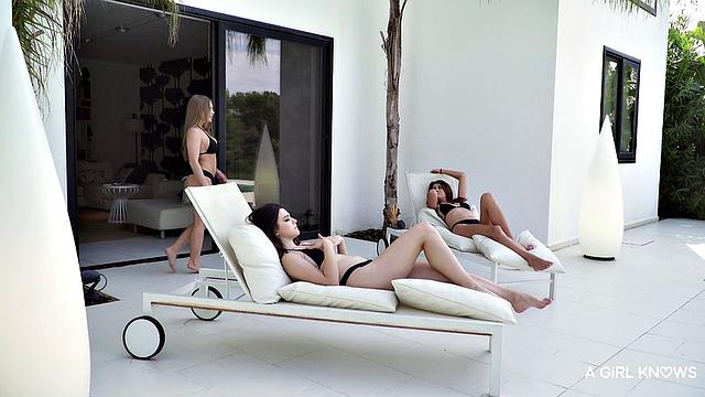 Sensual girls in lesbian action