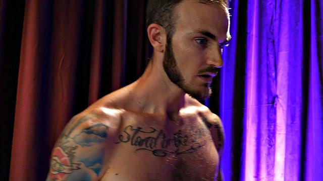 Tattooed gay deepthroating BFs cock