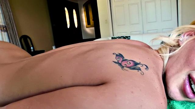 BFFs share BF's hard cock after a hot massage and get doggy-styled