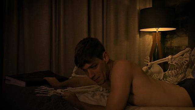 Barebacked gay fucked in the ass by big cock in missionary