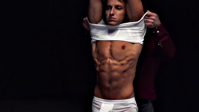 Masonic daddies fuck oiled stud bottom in 3some action