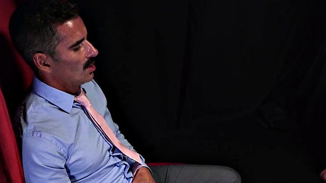 Masonic daddies fuck oiled stud bottom in 3some action