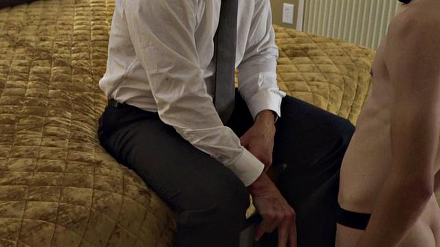 Submissive twink barebacked and rimmed by dominant