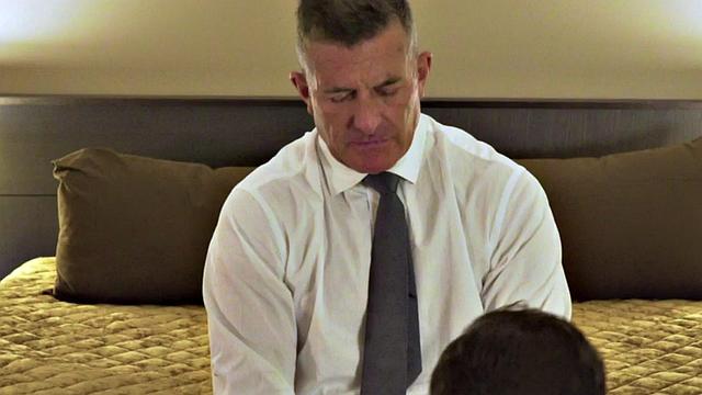 Submissive twink barebacked and rimmed by dominant