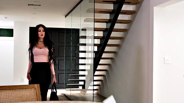 Hot MILF Jamie Michelle has her friend's son fuck her when her date cancels