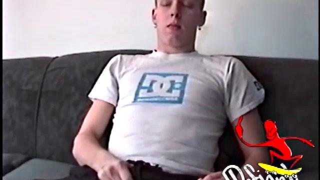 This cute looking boy strips naked to reveal his smooth body. Young Roar doesn't waste much time getting down to business. With his cock hard, he pounds so fast it makes his balls bounce.